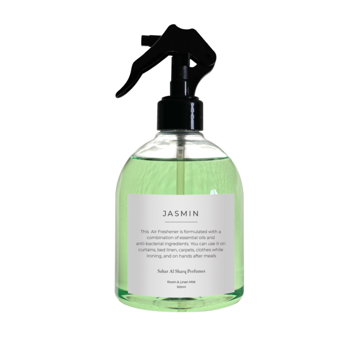 Jasmin - Room and Linen Mist, Anti-Bacterial Ingredients with Essential Oil - 500ml