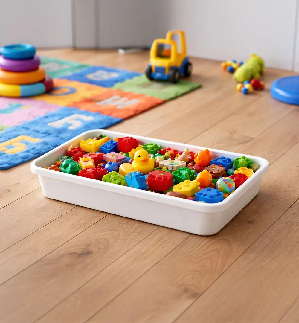 Kids Toy Organiser -  Storage White Detachable Cabinets with Plastic Drawers