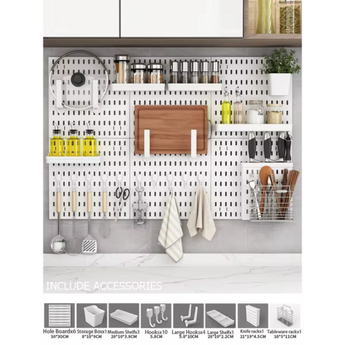 Pegboard Organiser Set with accessories