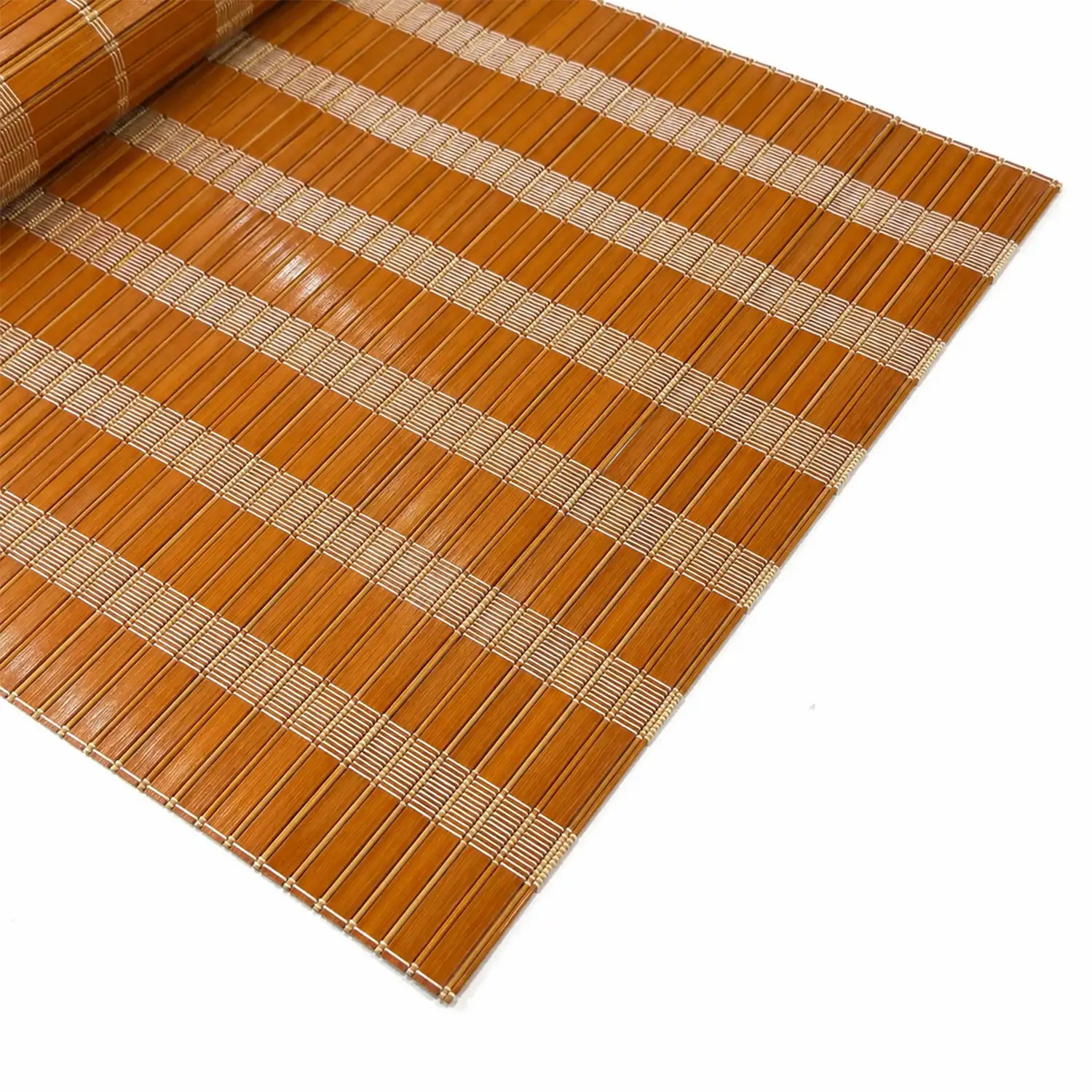 Bamboo Blind - Natural Amber Teak Woven Bamboo Roller Blind