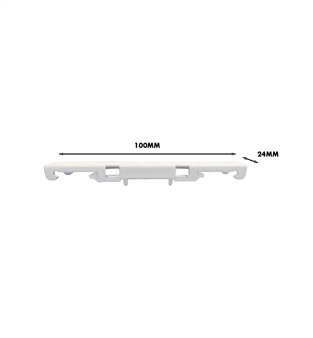 White Curtain Track 100mm Dual Clip Holder – SZ-SY01 Ceiling Double Bracket 5 Ceiling Double Bracket