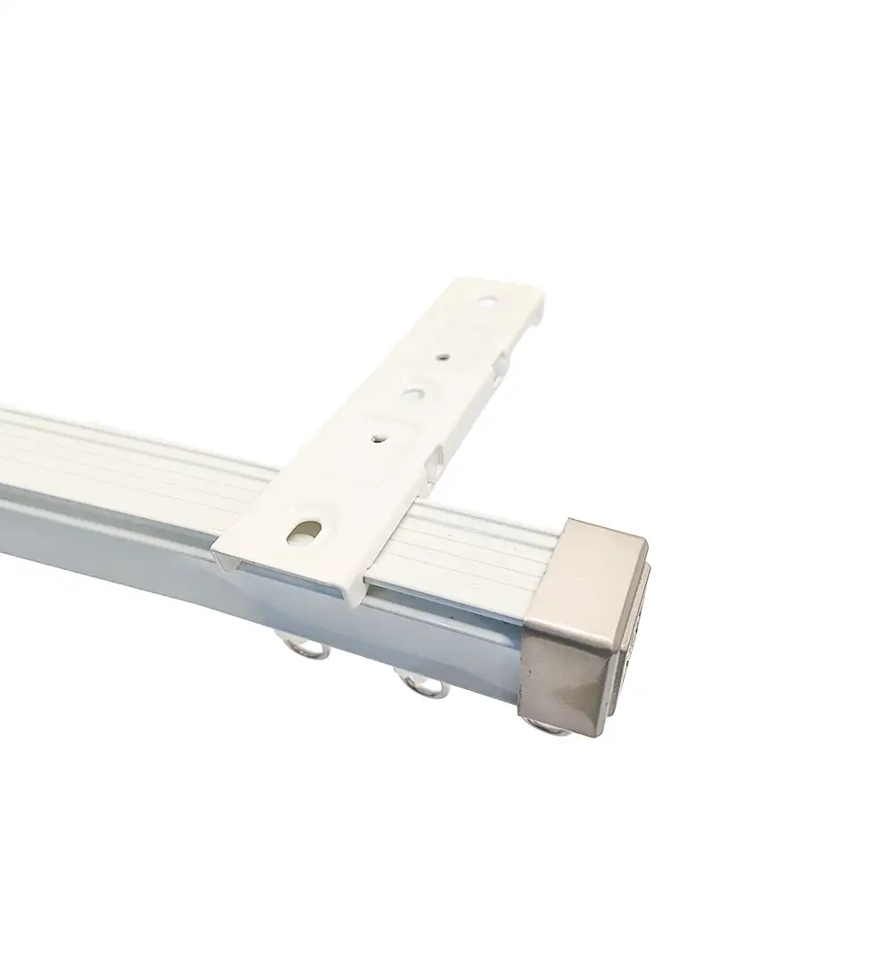 White Curtain Track 100mm Dual Clip Holder – SZ-SY01 Ceiling Double Bracket 6 Ceiling Double Bracket