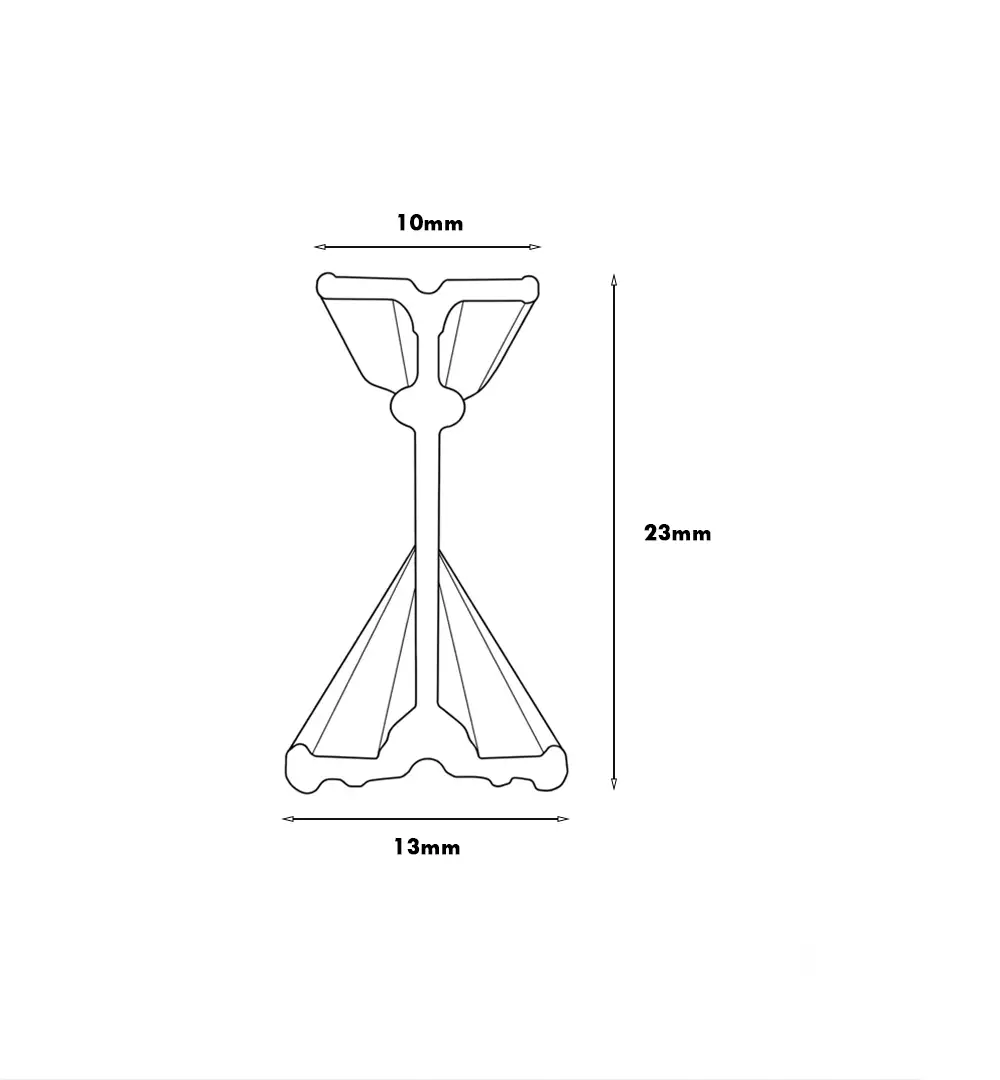 10mm x 13mm Clear I-Beam Curtain Track Rail (23mm Height) | SZ-XGL01W FLEXIBLE TRACK 6 I-Beam Curtain Track