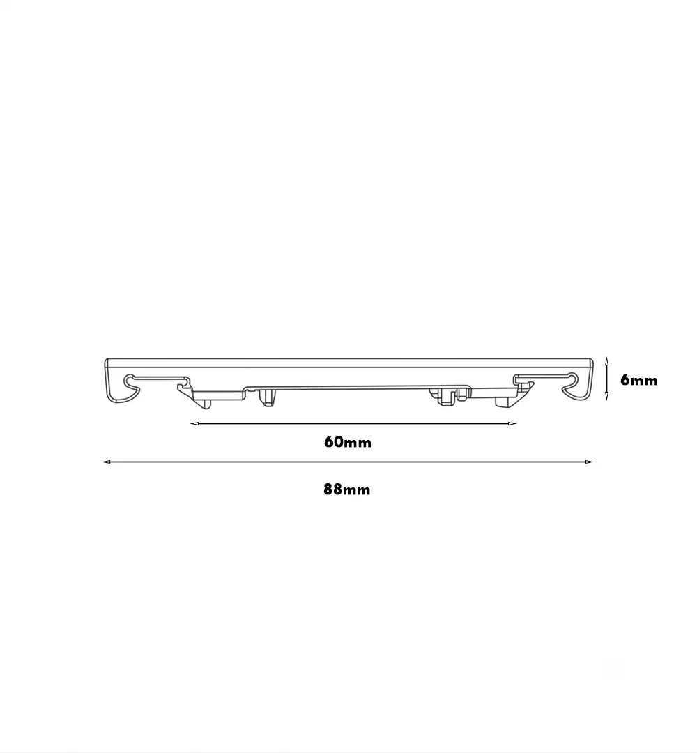 88mm Double Track Ceiling Bracket | Snap-In I-Beam Curtain Rail Mount | SZ-XGL01W DOUBLE CEILING BRACKET 5 Double Track Ceiling Bracket