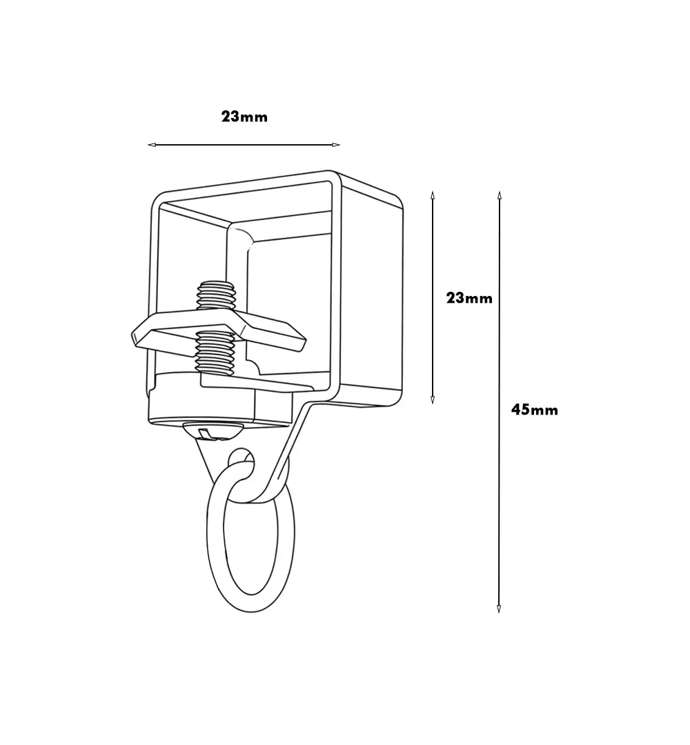 Curtain Track End Cap with Lock Clamp – Metal End Stop with Ring for 20mm Curtain Track | SZ-SY01 End Cup 5 Curtain Track End Cap