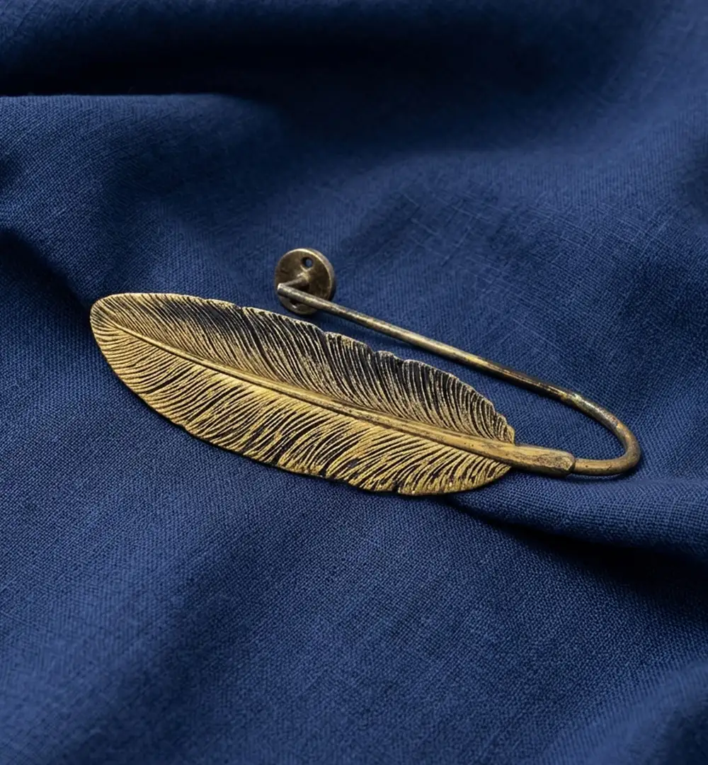 Bronze Feather Tie Back Hook