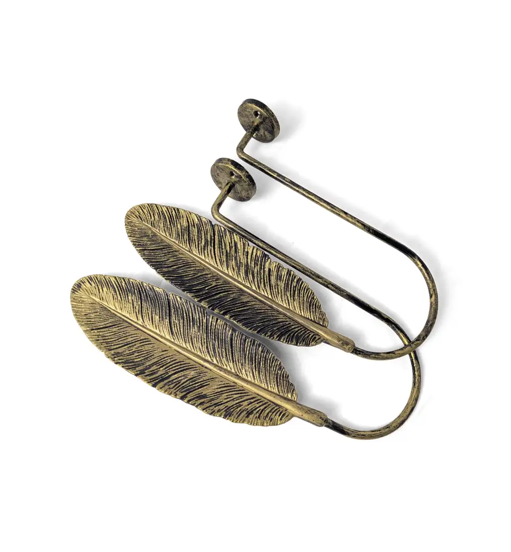 Bronze Feather Tie Back Hook